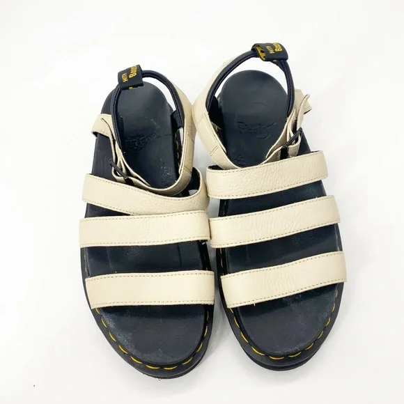 Dr. Martens Blaire Hydro Leather Creme Sandal 10 11 43 EUC - Picture 6 of 10